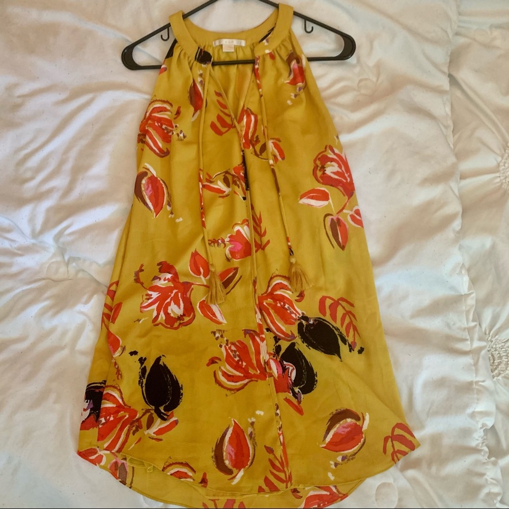 C&E floral yellow/ mustard mini sundress